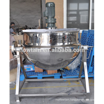 tilting double jacketed kettle with agitator